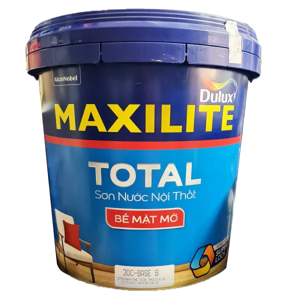 Sơn nội thất Maxilite Total bề mặt mờ - 15L Sơn nội thất Maxilite Total bề mặt mờ - 15L