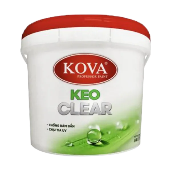 Keo bóng nước Kova Clear W thùng 4KG Keo bóng nước KOVA Clear W thùng 4KG