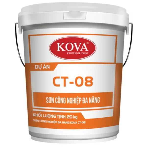 Sơn công nghiệp đa năng Kova CT-08 không nhám màu khác thùng 20Kg Sơn công nghiệp đa năng KOVA CT-08 không nhám màu khác thùng 20Kg