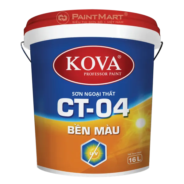 Sơn ngoại thất cao cấp Kova CT-04 BỀN MÀU - THÙNG 16L Sơn ngoại thất cao cấp KOVA CT-04 BỀN MÀU - THÙNG 16L