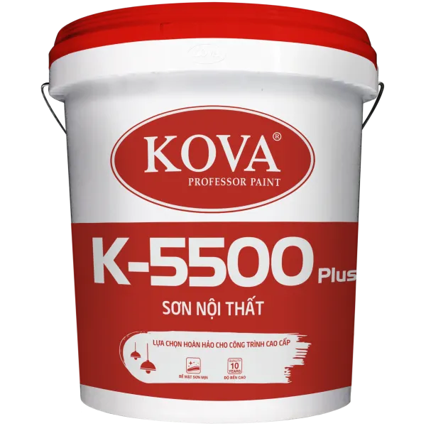 Sơn nước nội thất bán bóng cao cấp Kova K-5500 Plus thùng 16L Sơn nước nội thất bán bóng cao cấp KOVA K-5500 Plus THÙNG 16L