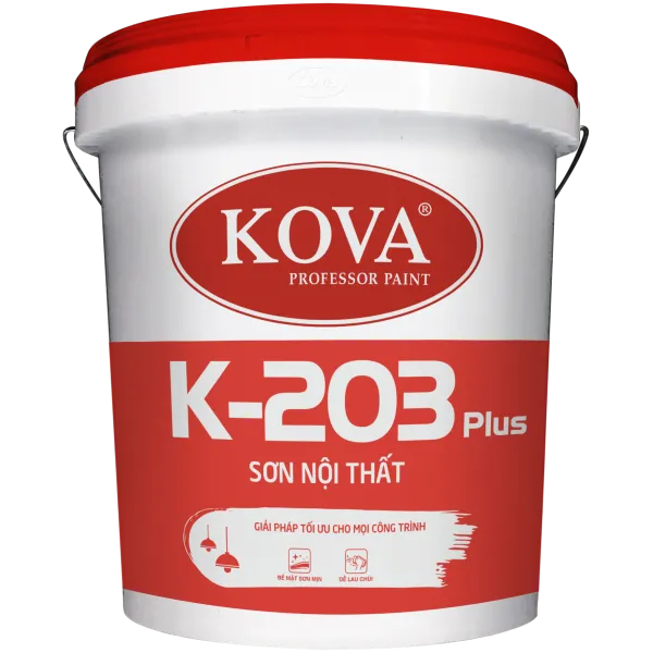 Sơn nước nội thất không bóng KOVA K-203 Plus LON 3,5L Sơn nước nội thất không bóng KOVA K-203 Plus LON 3,5L