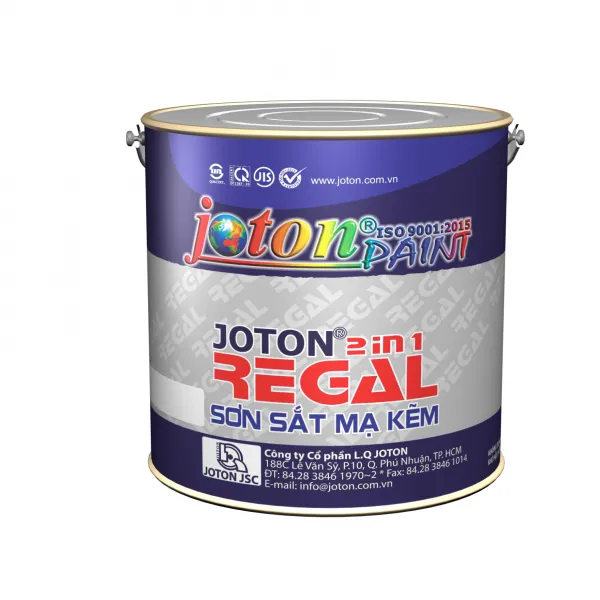 Sơn sắt mạ kẽm JOTON REGAL THÙNG 20KG MÀU TRẮNG BÓNG, ĐEN BÓNG, MÀU NHŨ, 91081,61082 Sơn sắt mạ kẽm JOTON REGAL THÙNG 20KG MÀU TRẮNG BÓNG, ĐEN BÓNG, MÀU NHŨ, 91081,61082